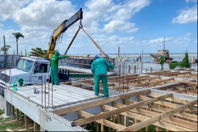 notícia: H avança com as obras do Terminal Turístico de Icoaraci